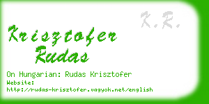 krisztofer rudas business card